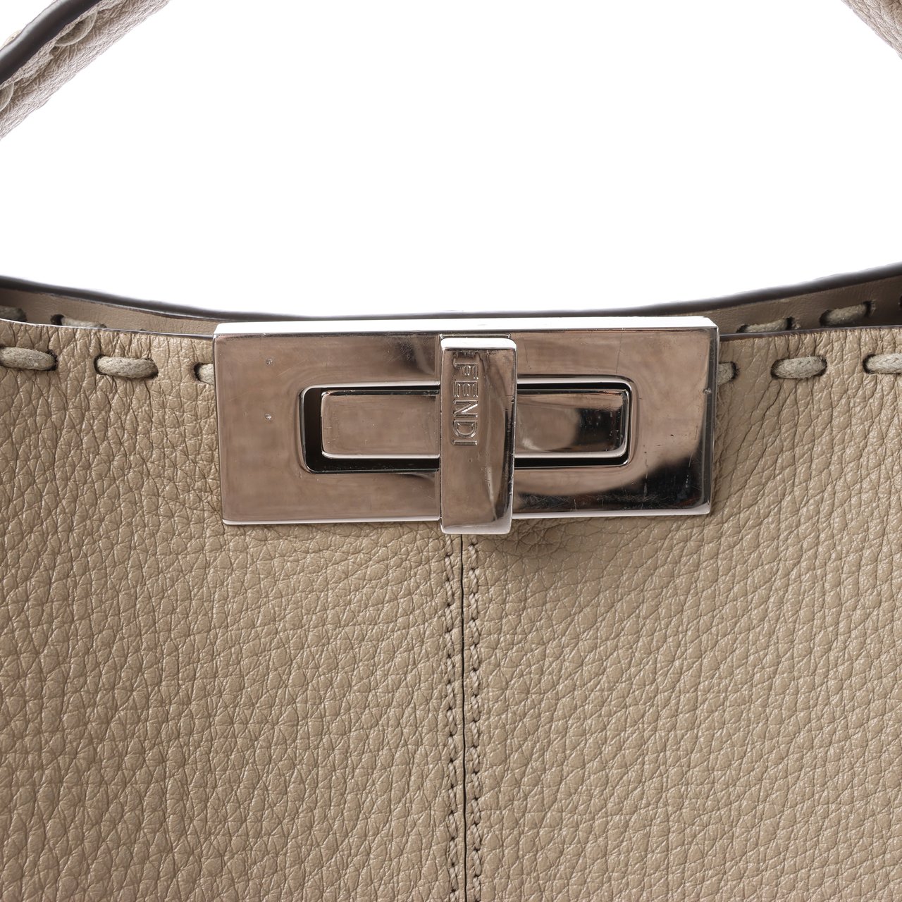 Fendi Fendi Peek-a-boo X-light  ICU Co., Ltd. Leather Handbag in Beige 7VA528 Beige