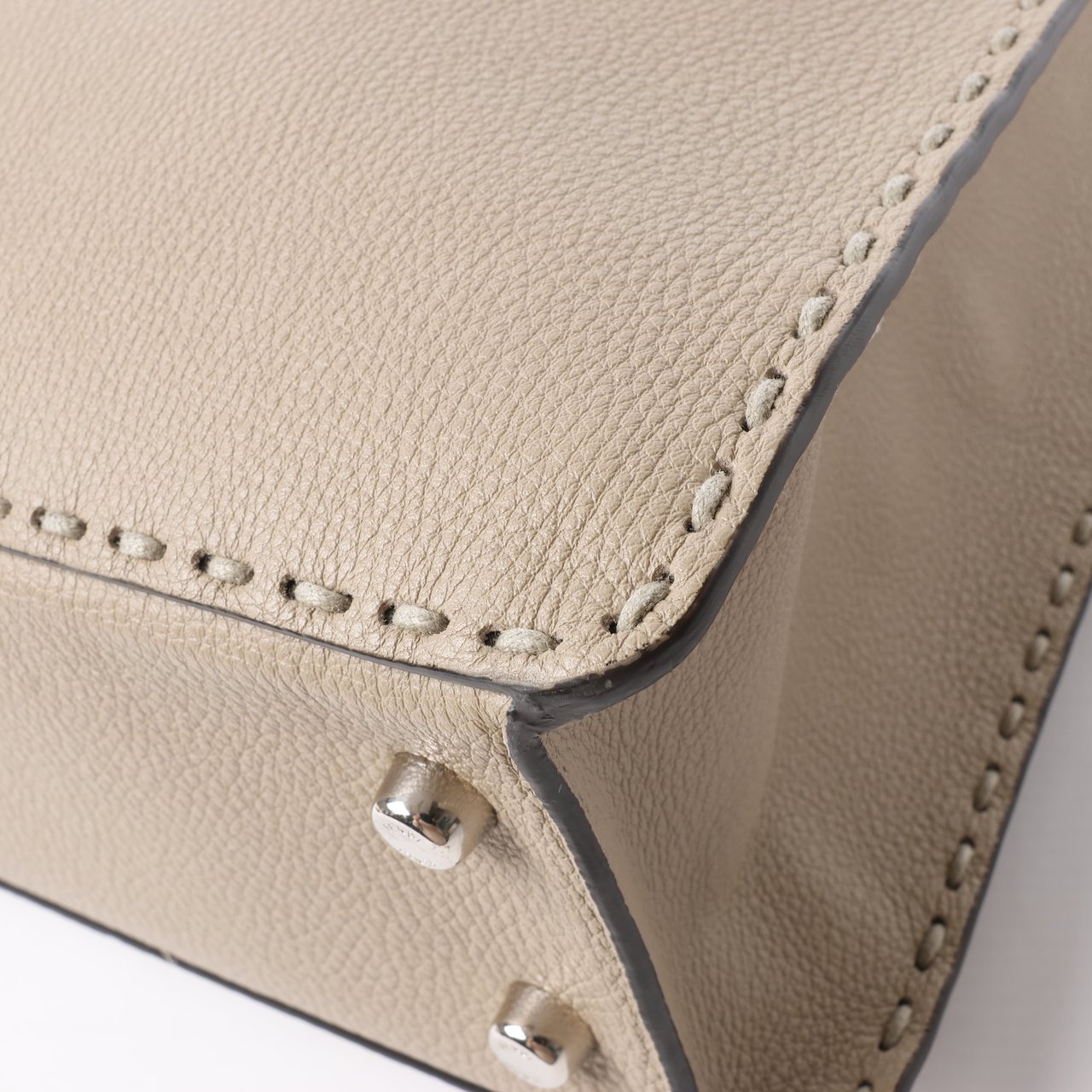 Fendi Fendi Peek-a-boo X-light  ICU Co., Ltd. Leather Handbag in Beige 7VA528 Beige