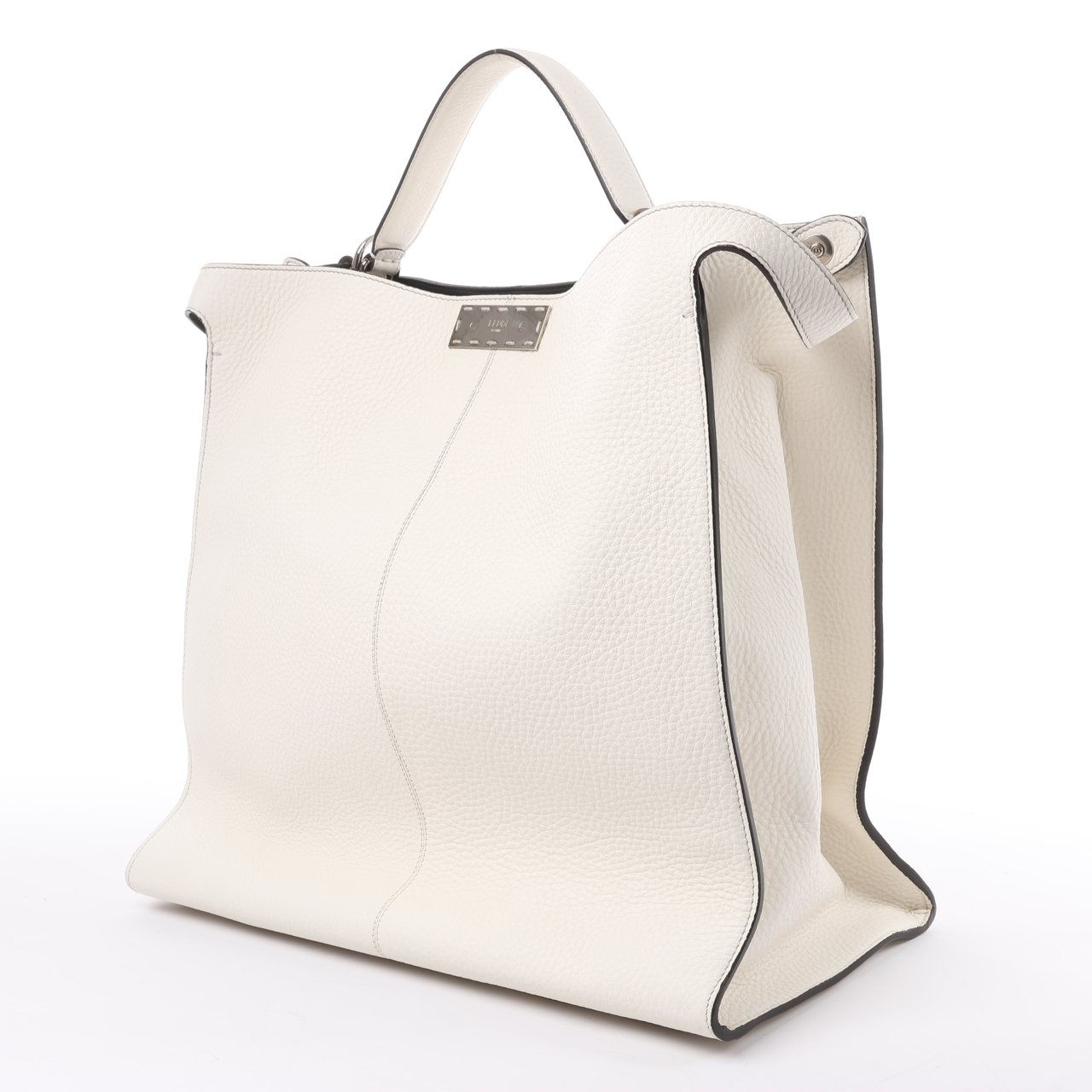 Fendi Fendi Peek-a-boo X-light Leather Handbag in White 7VA448 Wit