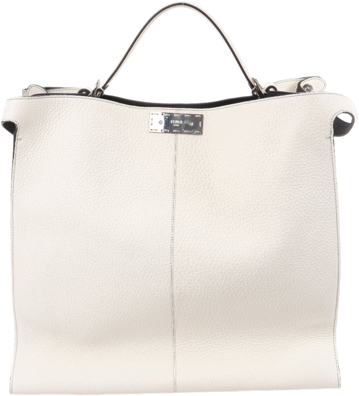 Fendi Fendi Peek-a-boo X-light Leather Handbag in White 7VA448 Wit