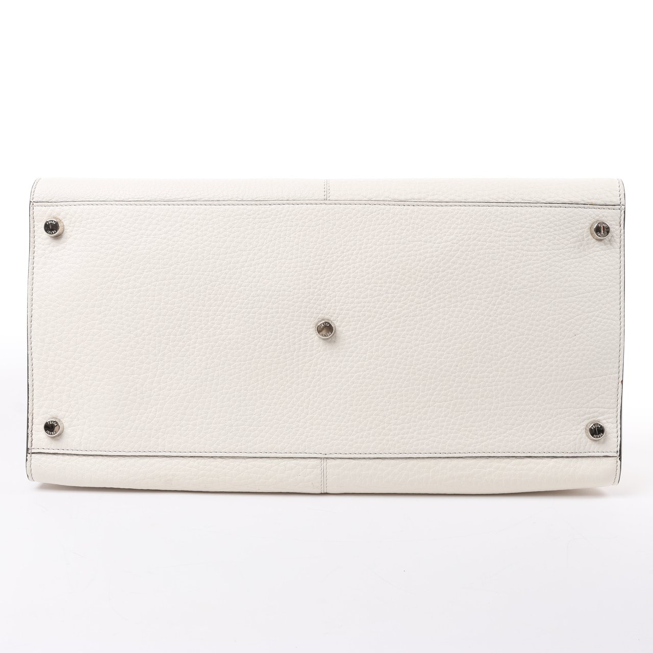 Fendi Fendi Peek-a-boo X-light Leather Handbag in White 7VA448 Wit