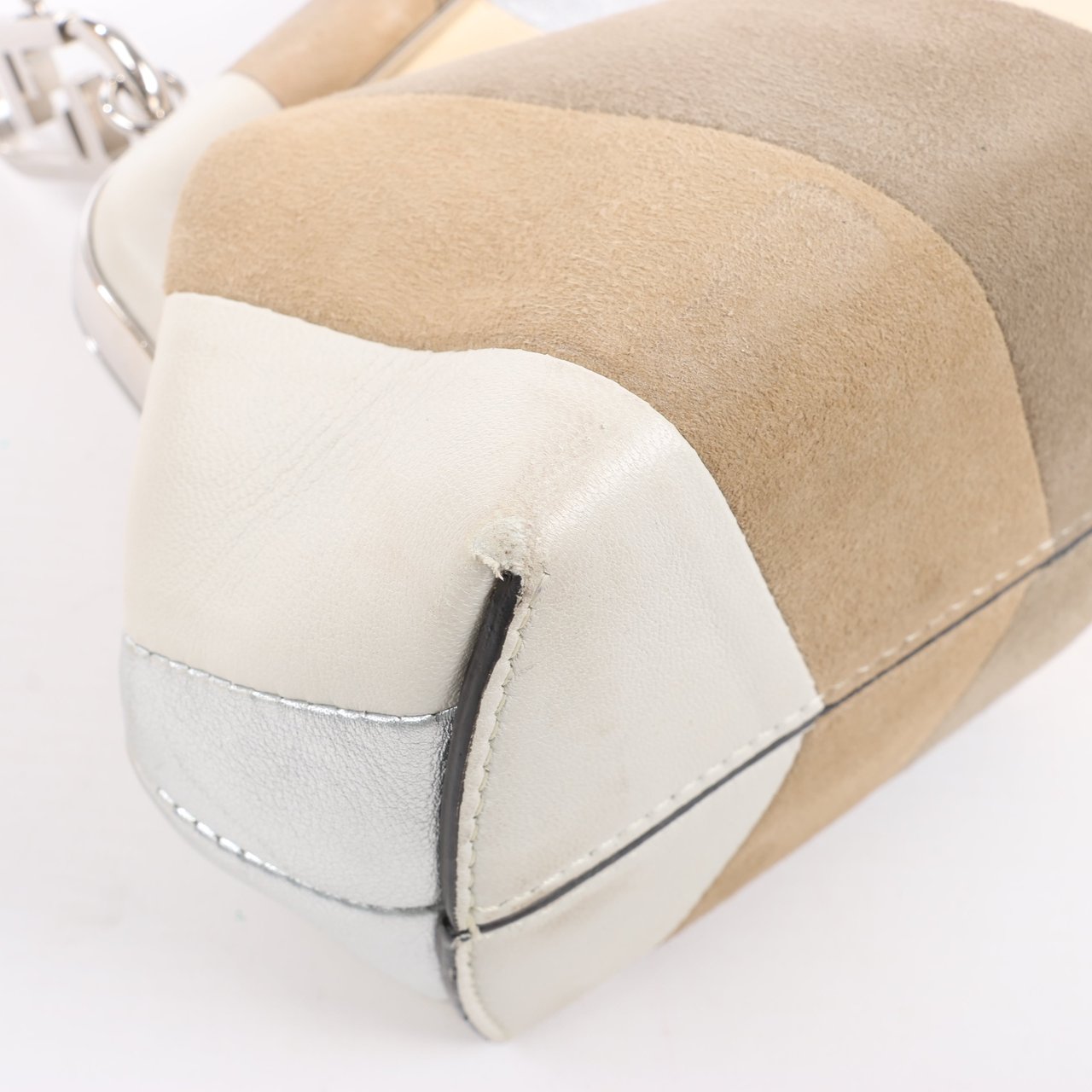 Fendi FENDI First Leather x Suede Shoulder bag in Beige 8BP129 Beige