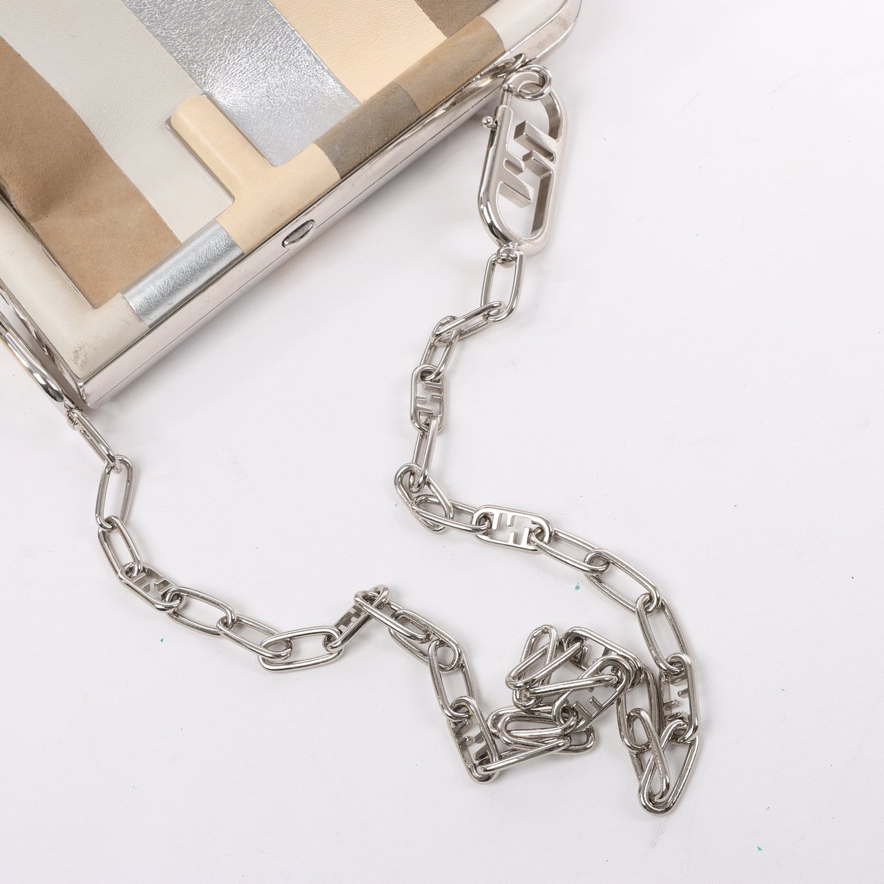 Fendi FENDI First Leather x Suede Shoulder bag in Beige 8BP129 Beige