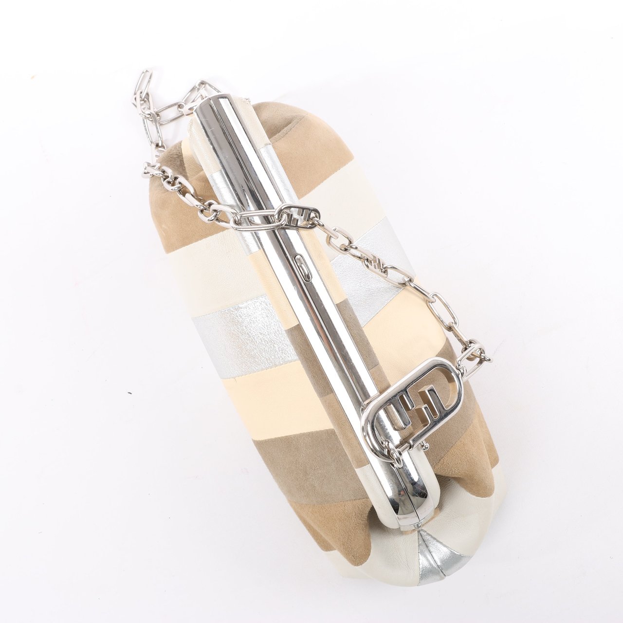 Fendi FENDI First Leather x Suede Shoulder bag in Beige 8BP129 Beige