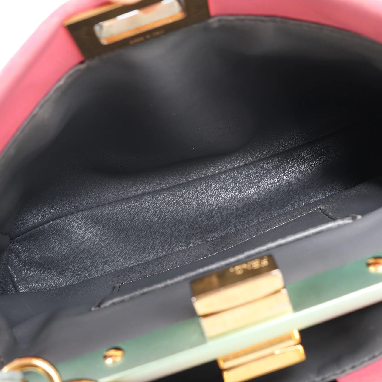Fendi Fendi Peekaboo Mini Leather 2Way Handbag in Pink Divers
