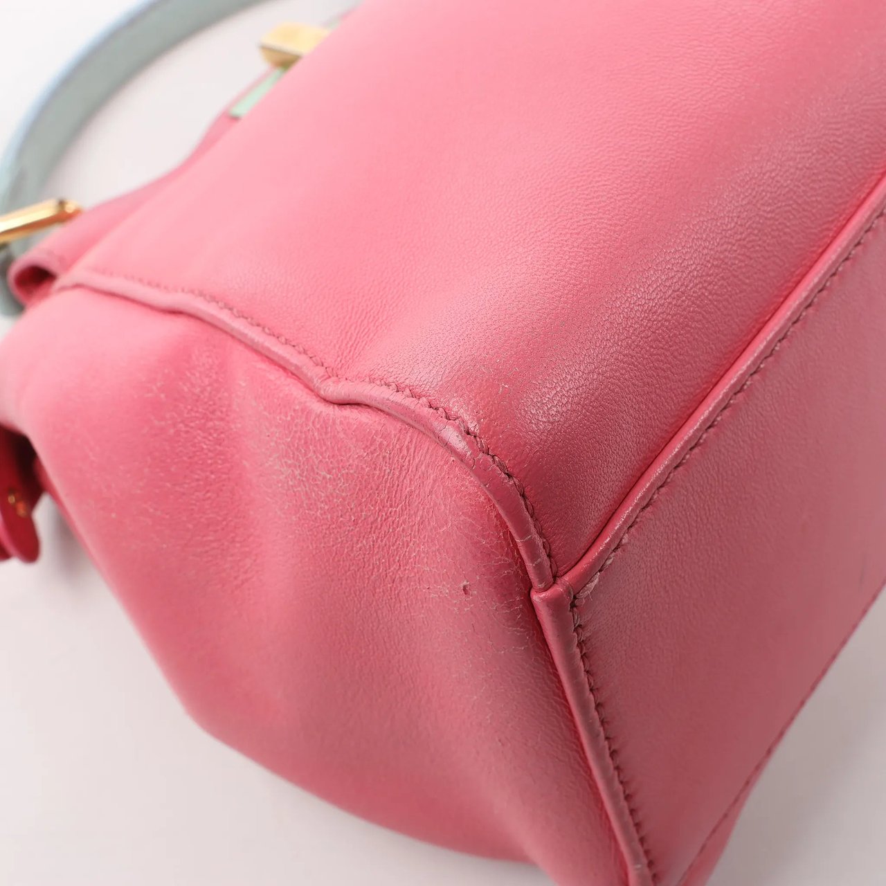 Fendi Fendi Peekaboo Mini Leather 2Way Handbag in Pink Divers