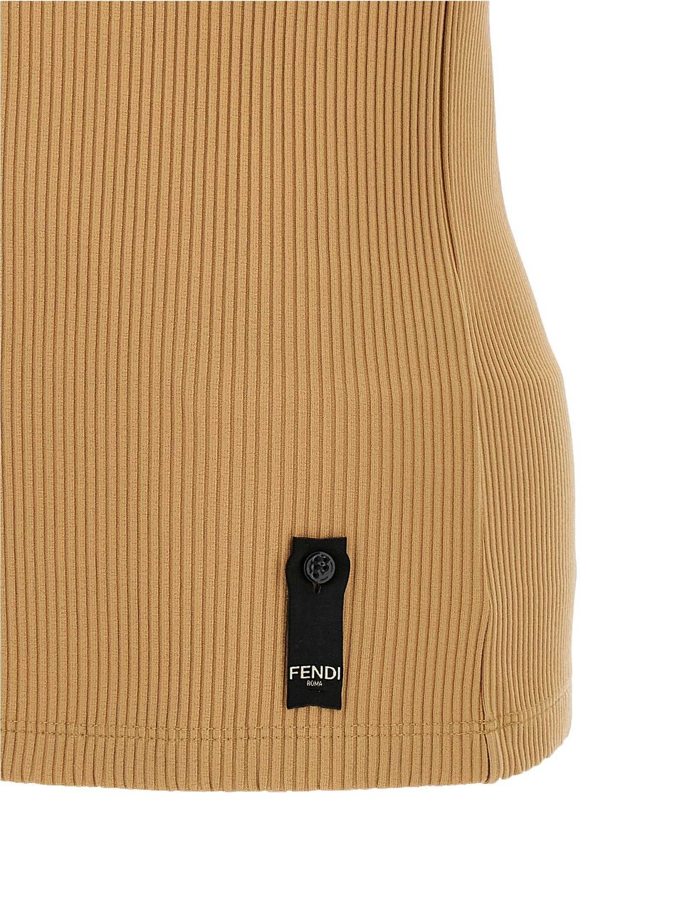 Fendi Beige Polyamide Tank Tops Beige