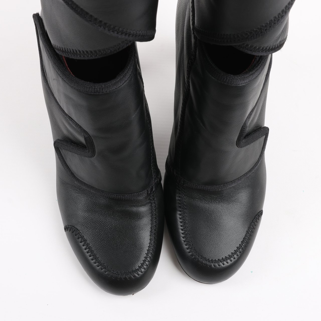 Fendi Fendi Leather Ankle Boots in Black, Size 38 EU Zwart
