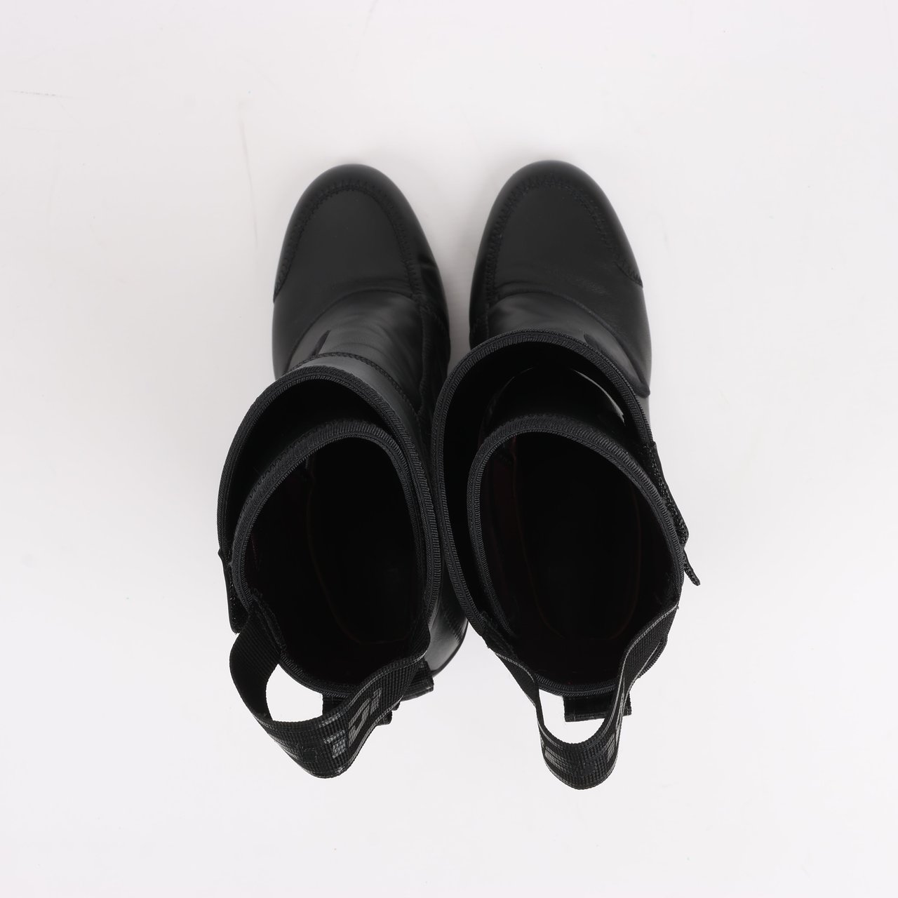 Fendi Fendi Leather Ankle Boots in Black, Size 38 EU Zwart