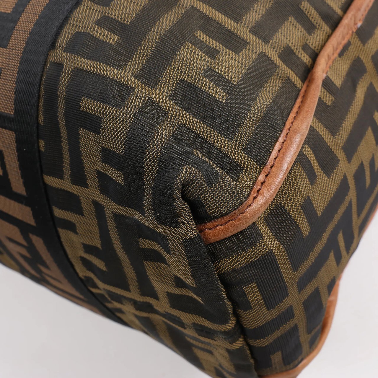 Fendi FENDI Zucca Canvas x Leather 2Way Handbag in Brown 7VA158 Bruin