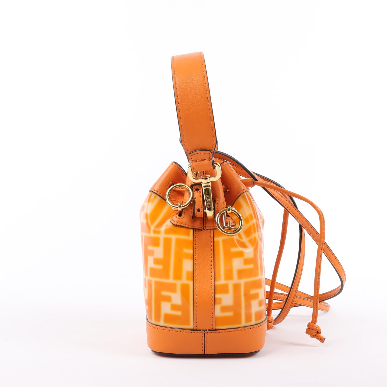 Fendi FENDI Mon Tresor Mini PVC & leather 2 Way Shoulder Bag in Orange 8BS010 Oranje