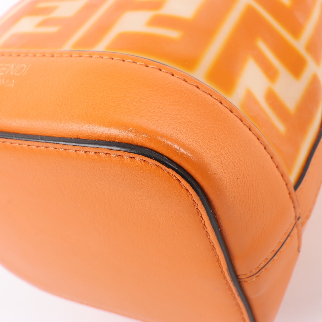 Fendi FENDI Mon Tresor Mini PVC & leather 2 Way Shoulder Bag in Orange 8BS010 Oranje