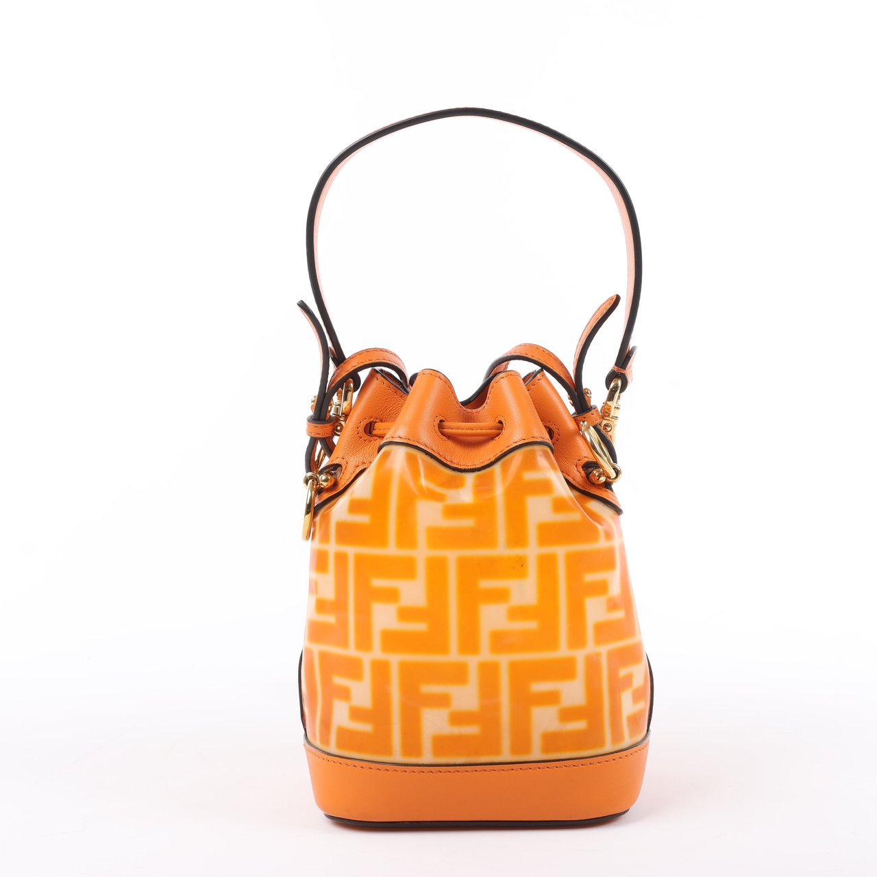 Fendi FENDI Mon Tresor Mini PVC & leather 2 Way Shoulder Bag in Orange 8BS010 Oranje