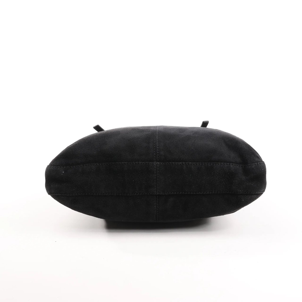 Fendi FENDI Suede x Leather Shoulder bag in Black Zwart