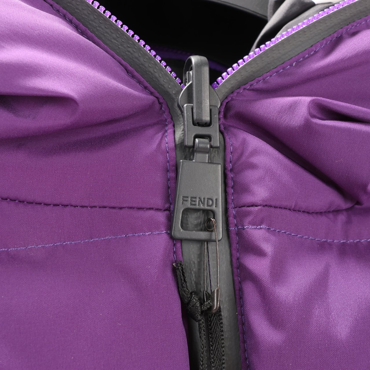 Fendi Fendi Purple Puffer Jacket, Size 44 Paars