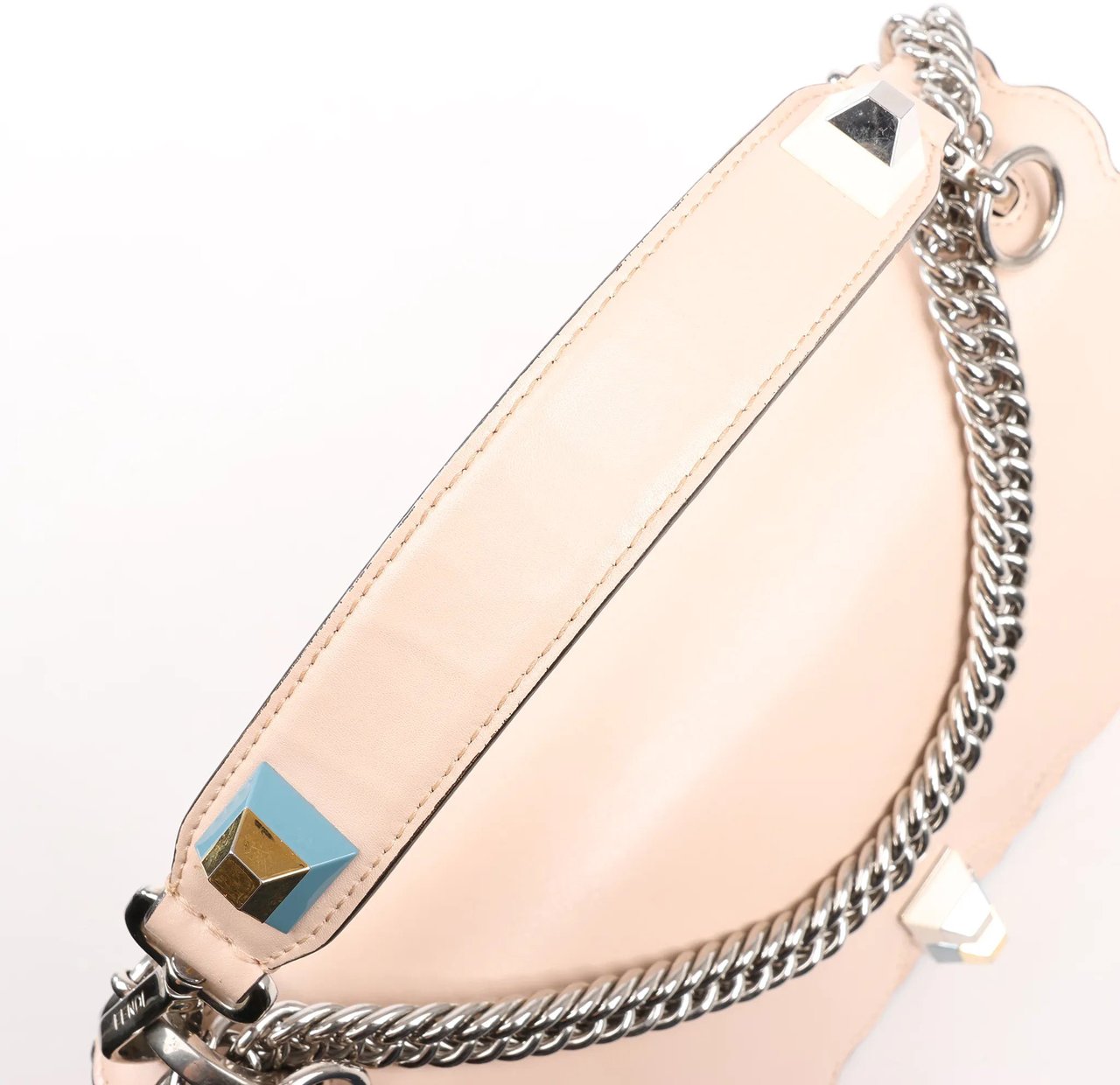 Fendi FENDI Kan I Leather 2Way Handbag in Pink 8BT283 Roze