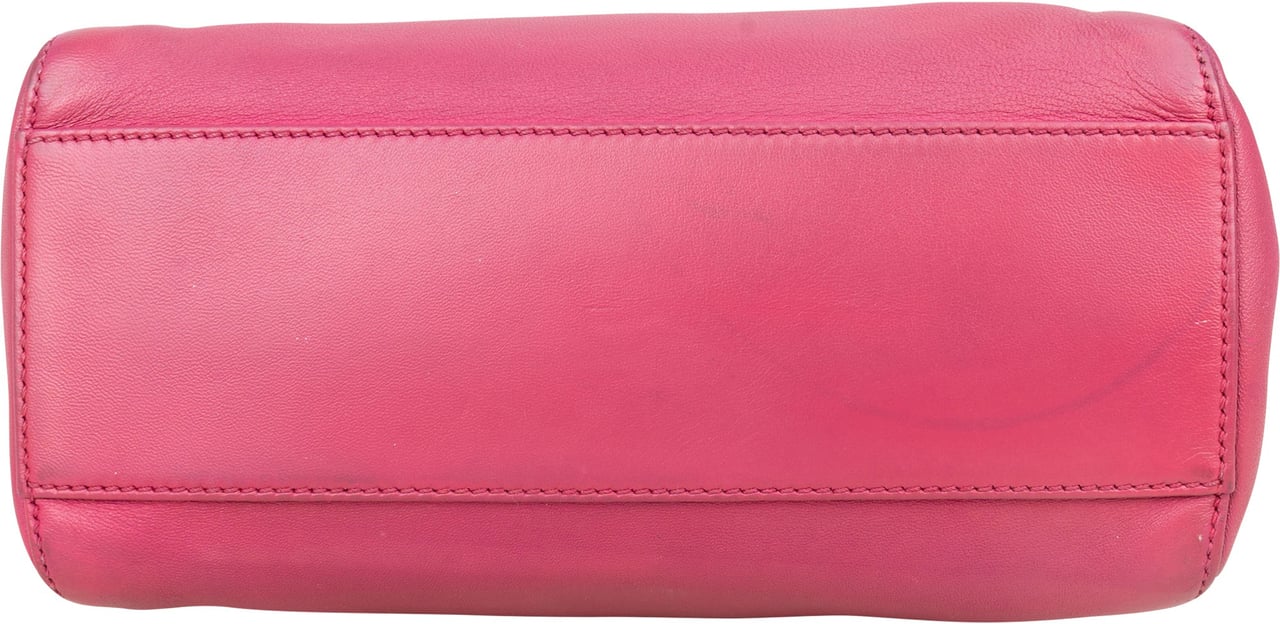 Fendi Fendi Pink Leather Peekaboo Mini Handbag Roze