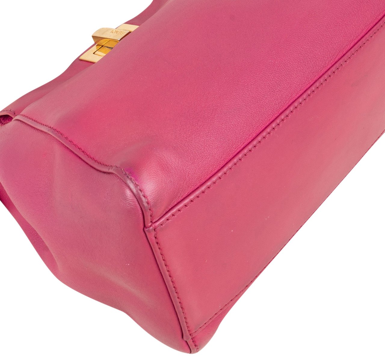 Fendi Fendi Pink Leather Peekaboo Mini Handbag Roze