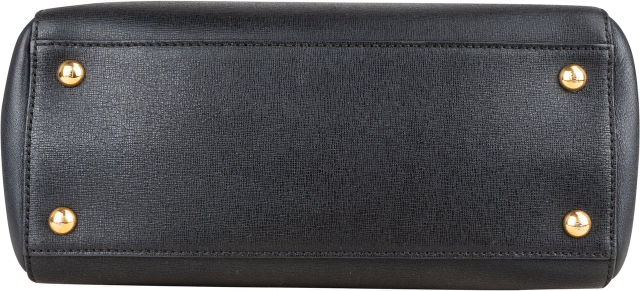 Fendi Fendi Black Leather 2 Jours Petite Handbag Zwart