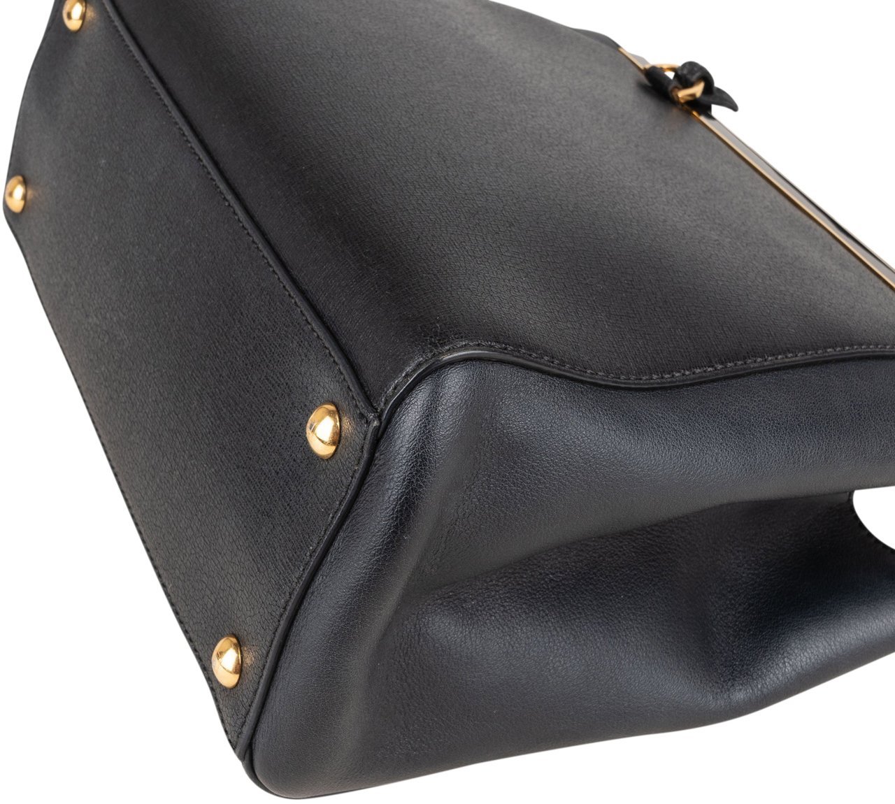 Fendi Fendi Black Leather 2 Jours Petite Handbag Zwart