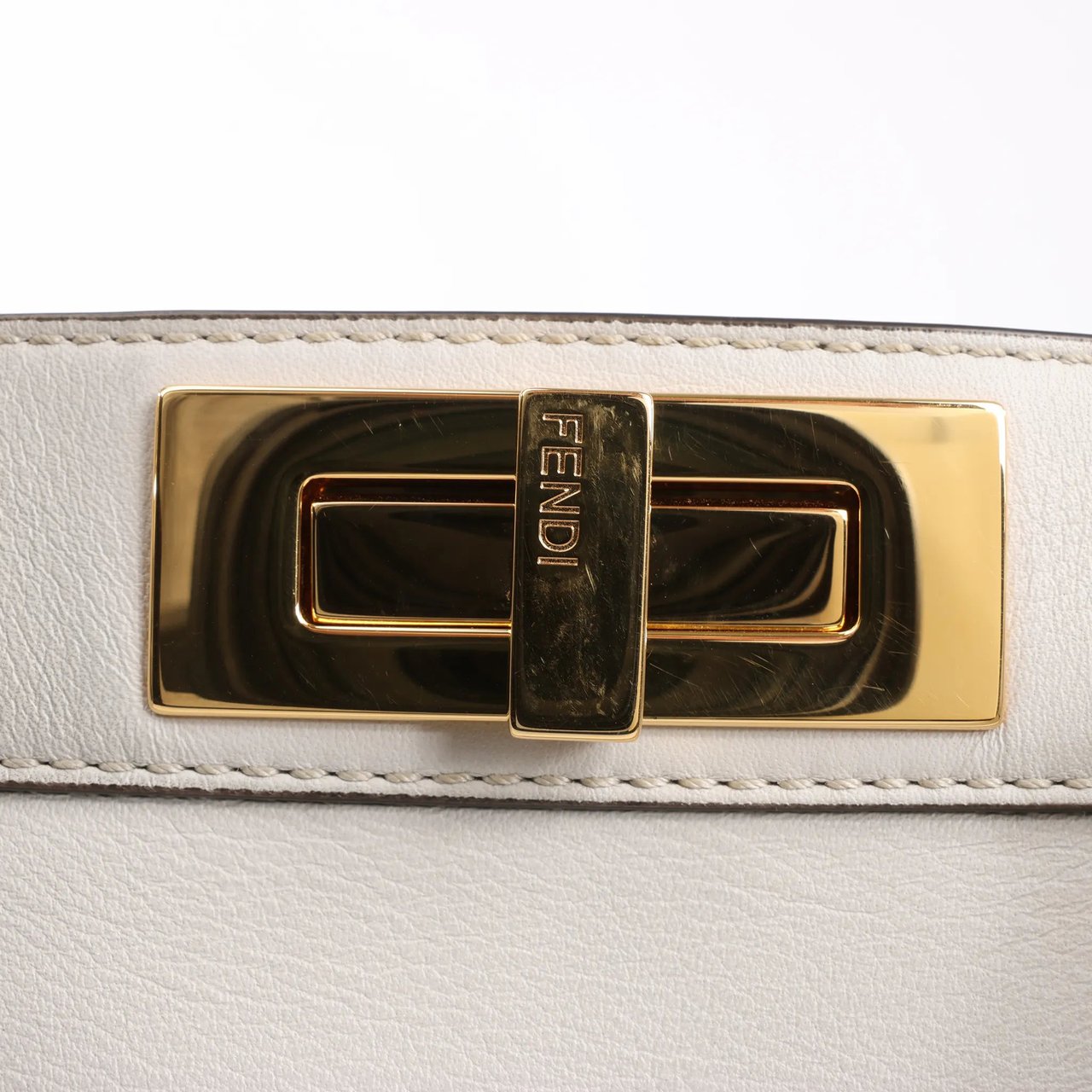 Fendi Fendi Peekaboo Medium Leather 2Way Handbag in Gray 8BN321 Grijs