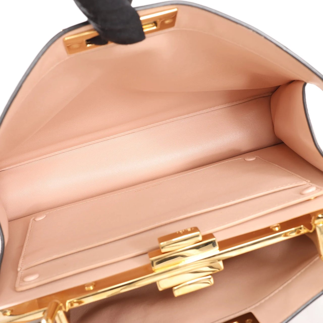 Fendi Fendi Peekaboo Medium Leather 2Way Handbag in Gray 8BN321 Grijs