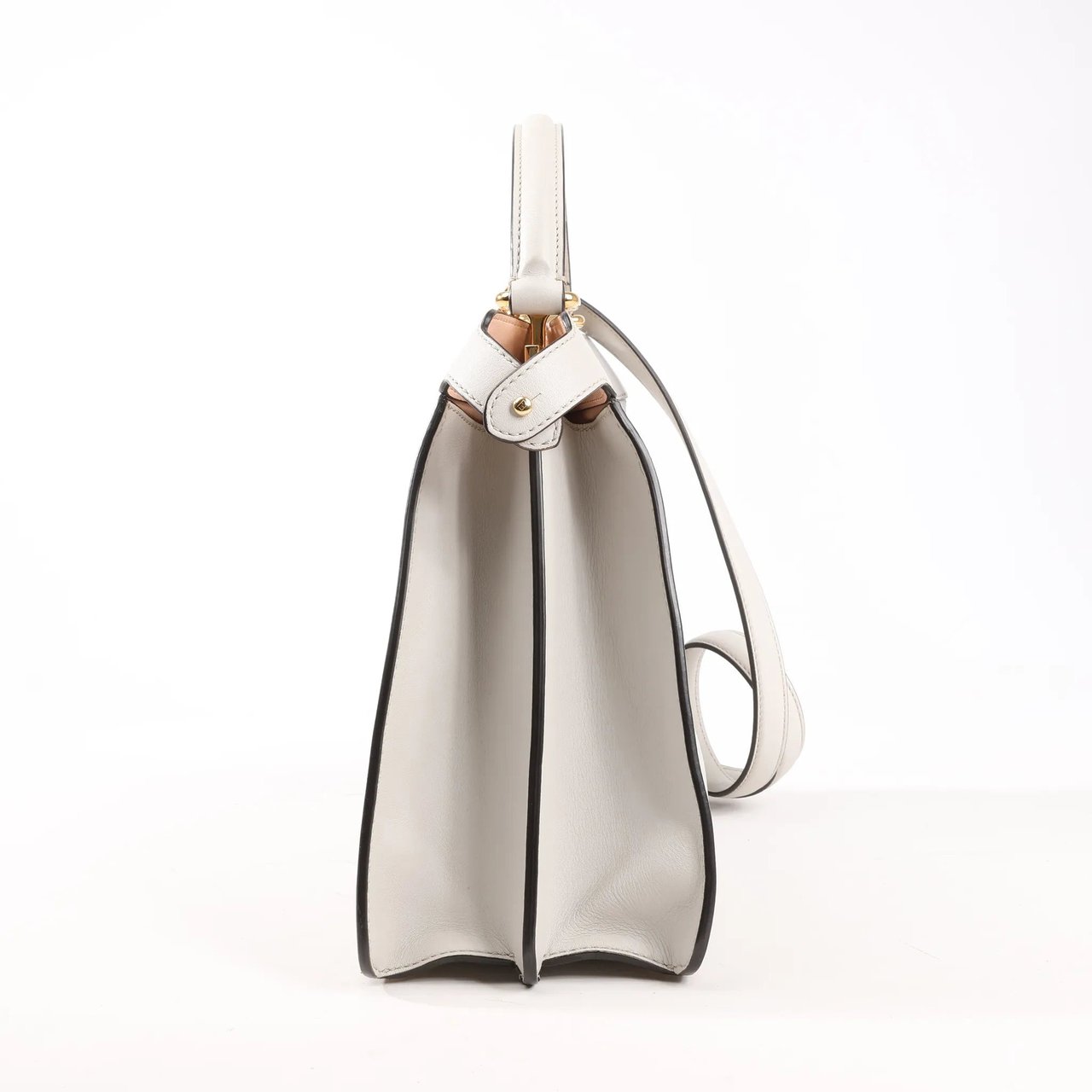 Fendi Fendi Peekaboo Medium Leather 2Way Handbag in Gray 8BN321 Grijs