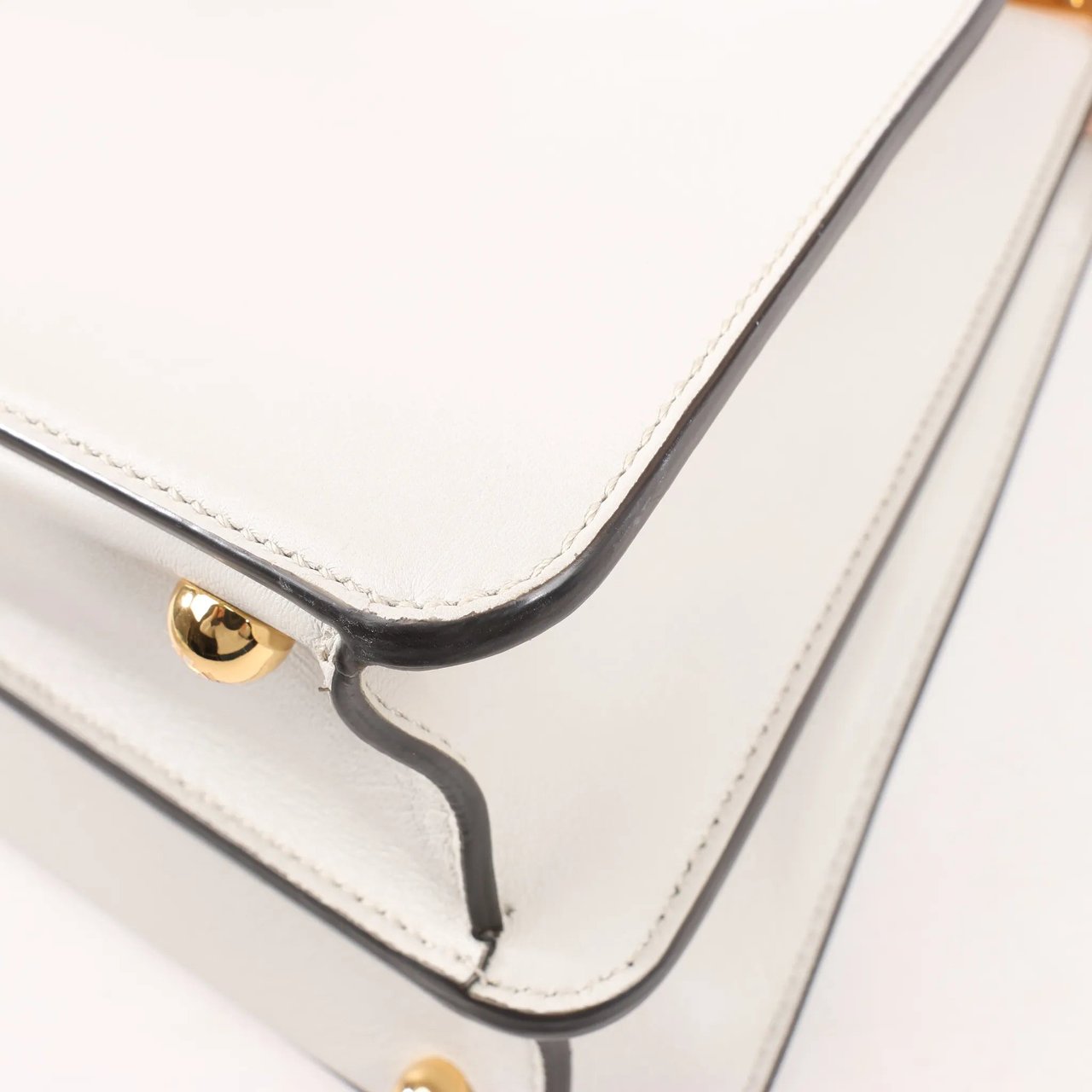 Fendi Fendi Peekaboo Medium Leather 2Way Handbag in Gray 8BN321 Grijs