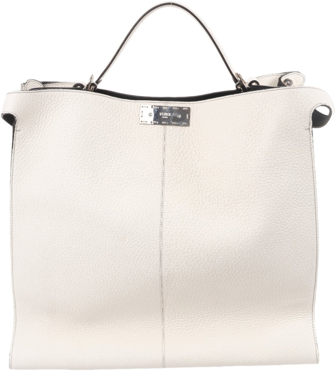 Fendi Fendi Peek-a-boo X-light Leather Handbag in White 7VA448 Wit