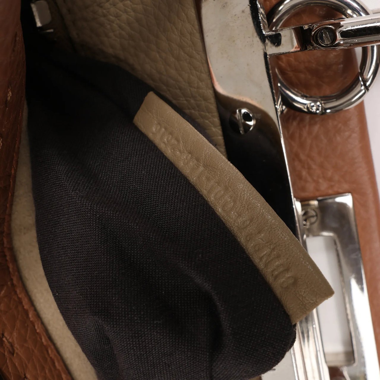 Fendi Fendi Peekaboo Regular Selleria Leather 2way Handbag in Beige 8BN226 Beige