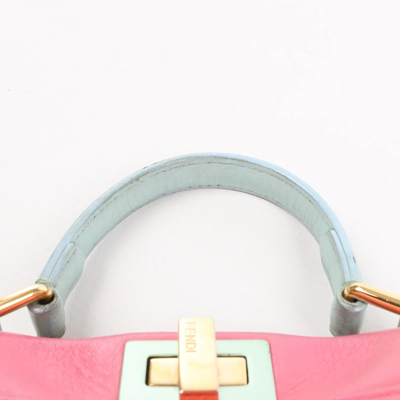 Fendi Fendi Peekaboo Mini Leather 2Way Handbag in Pink Divers