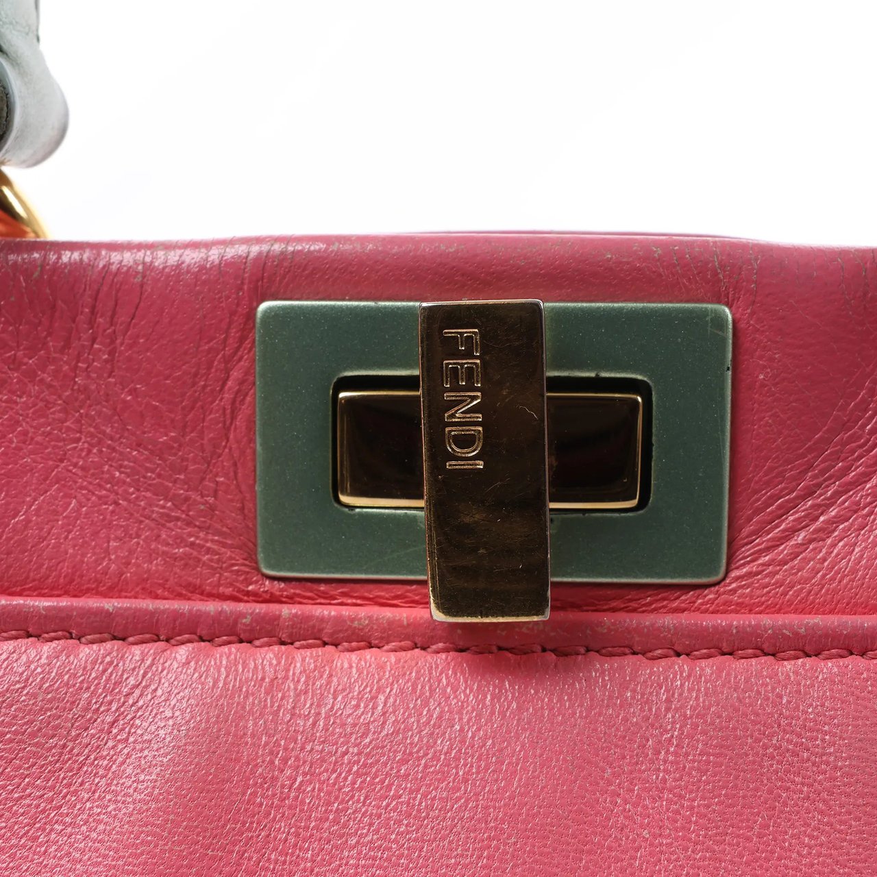 Fendi Fendi Peekaboo Mini Leather 2Way Handbag in Pink Divers