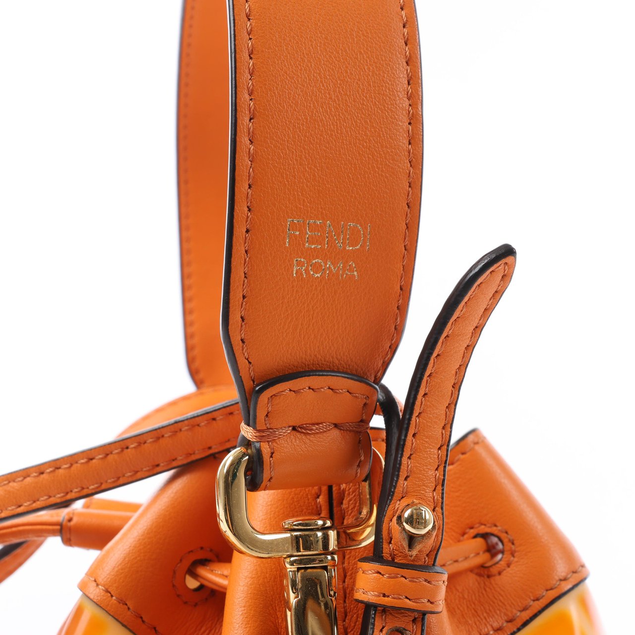 Fendi FENDI Mon Tresor Mini PVC & leather 2 Way Shoulder Bag in Orange 8BS010 Oranje