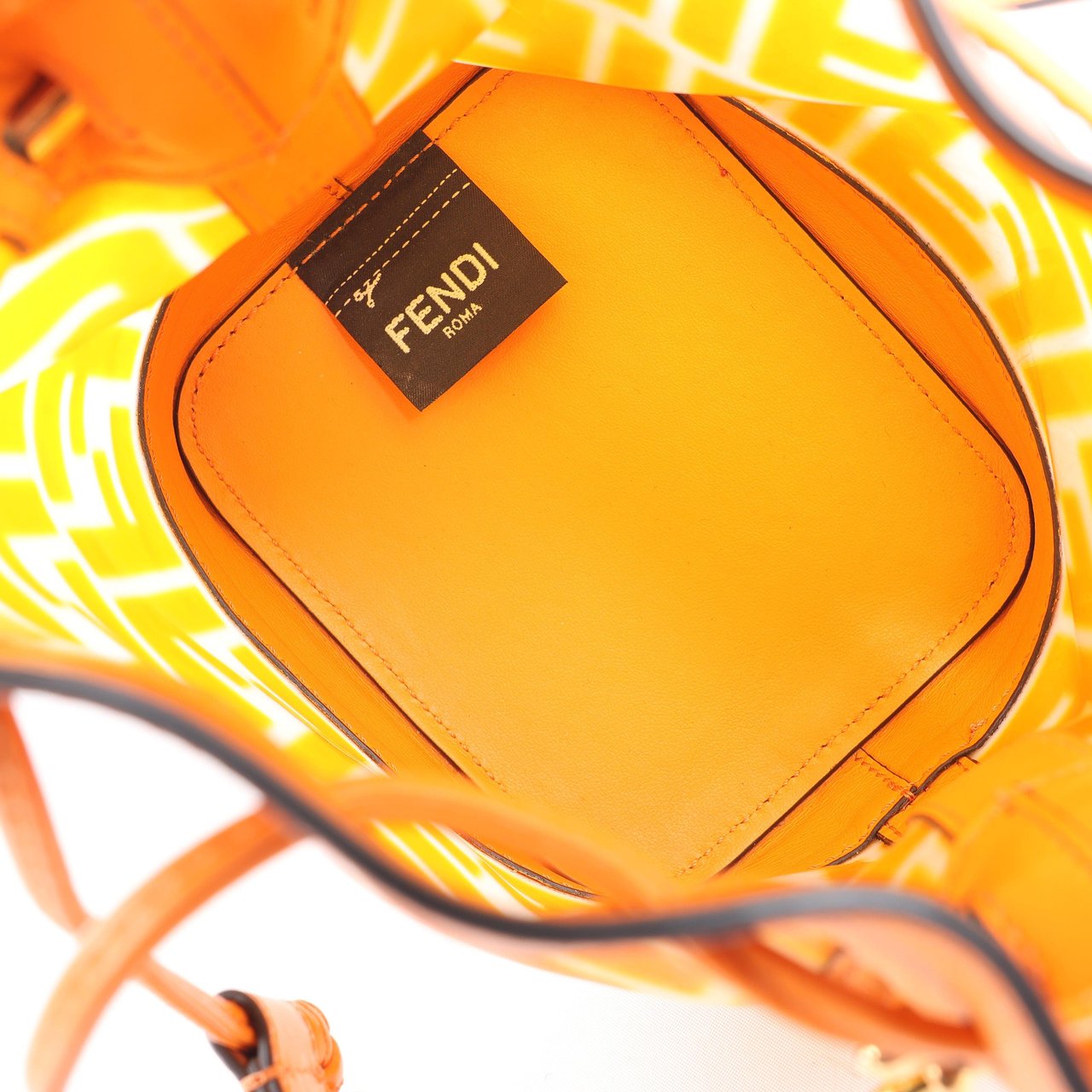 Fendi FENDI Mon Tresor Mini PVC & leather 2 Way Shoulder Bag in Orange 8BS010 Oranje