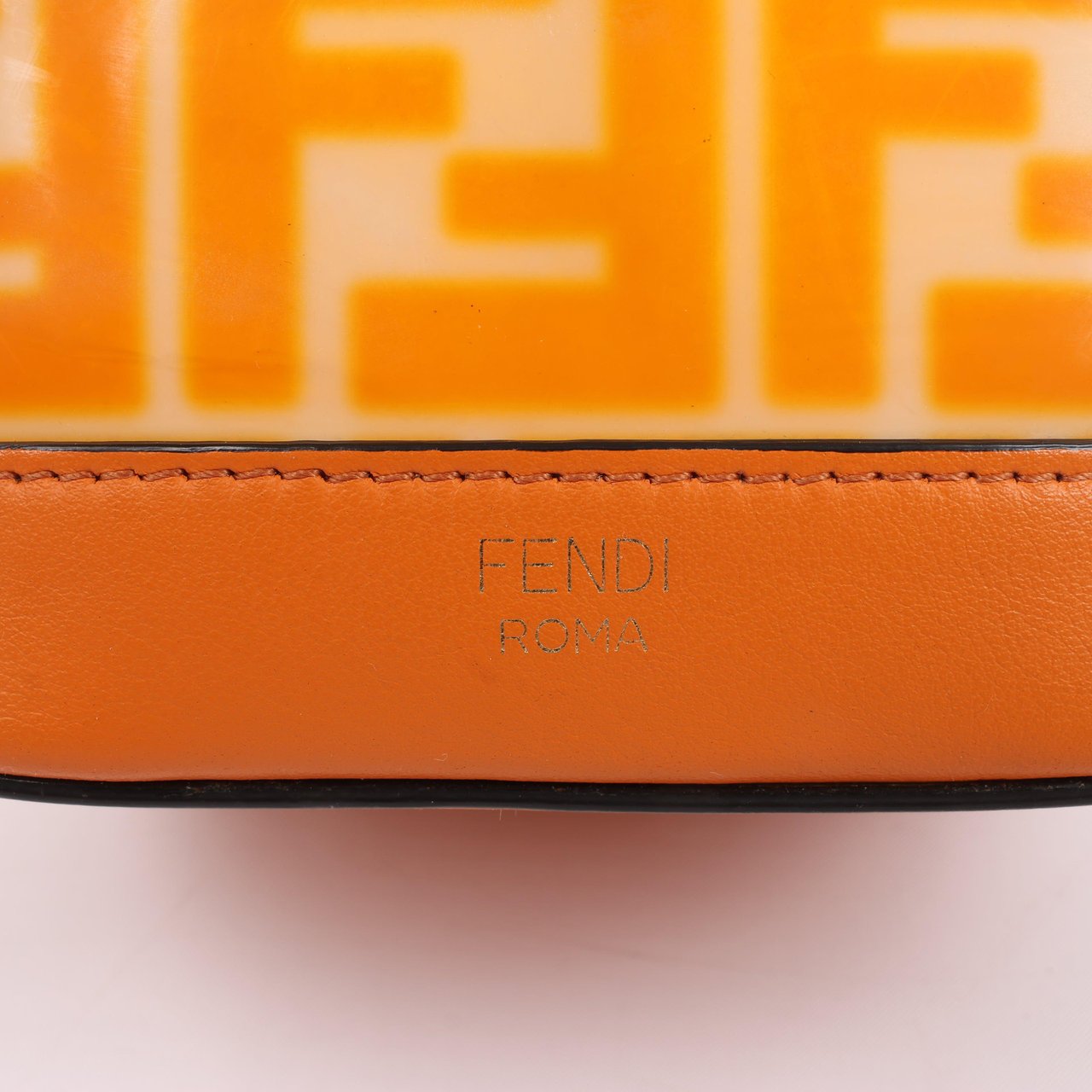 Fendi FENDI Mon Tresor Mini PVC & leather 2 Way Shoulder Bag in Orange 8BS010 Oranje