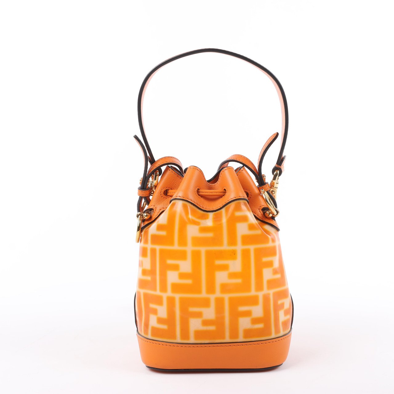 Fendi FENDI Mon Tresor Mini PVC & leather 2 Way Shoulder Bag in Orange 8BS010 Oranje