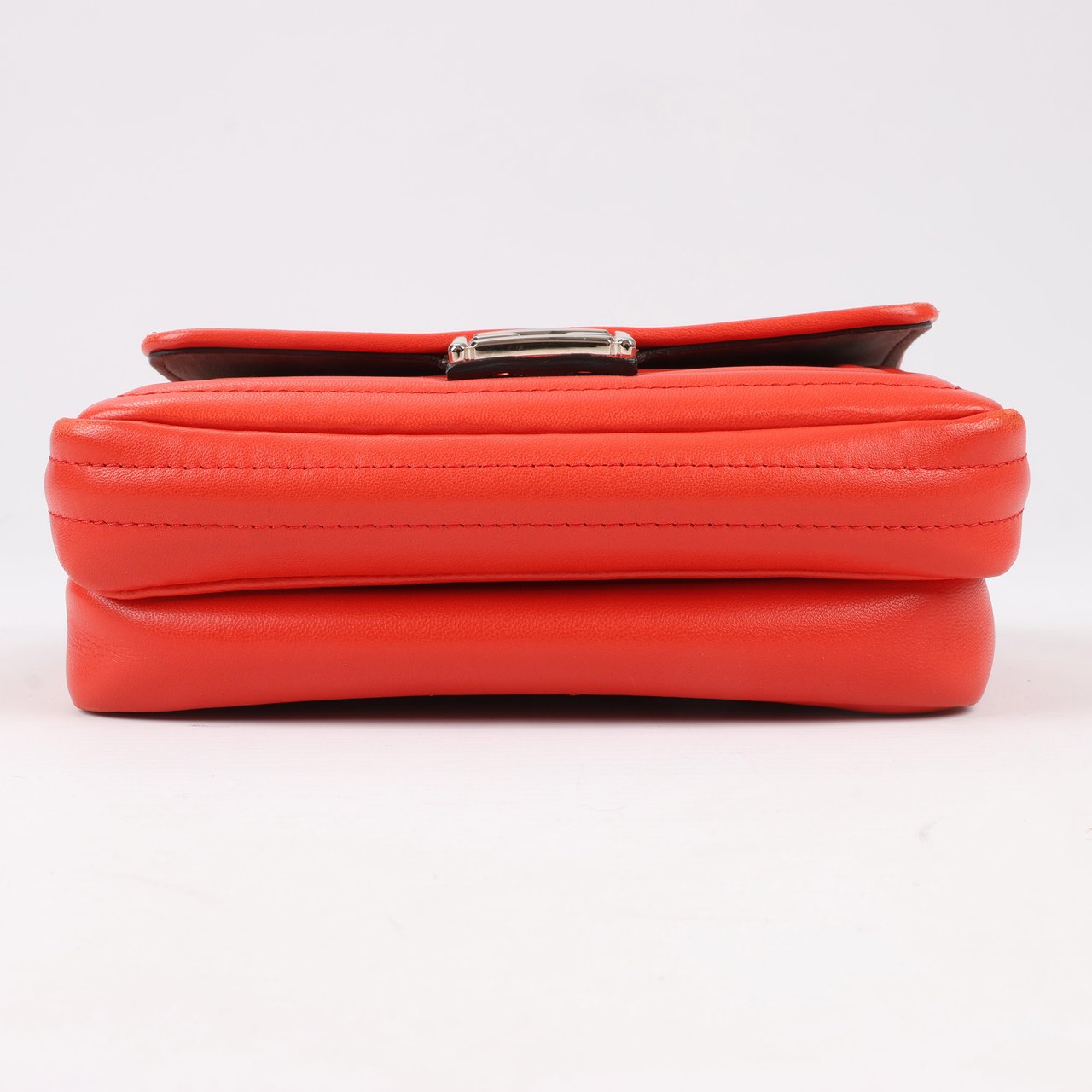 Fendi FENDI Double Micro Baguette Leather Chain Shoulder Bag in Red 8M0371 Rood