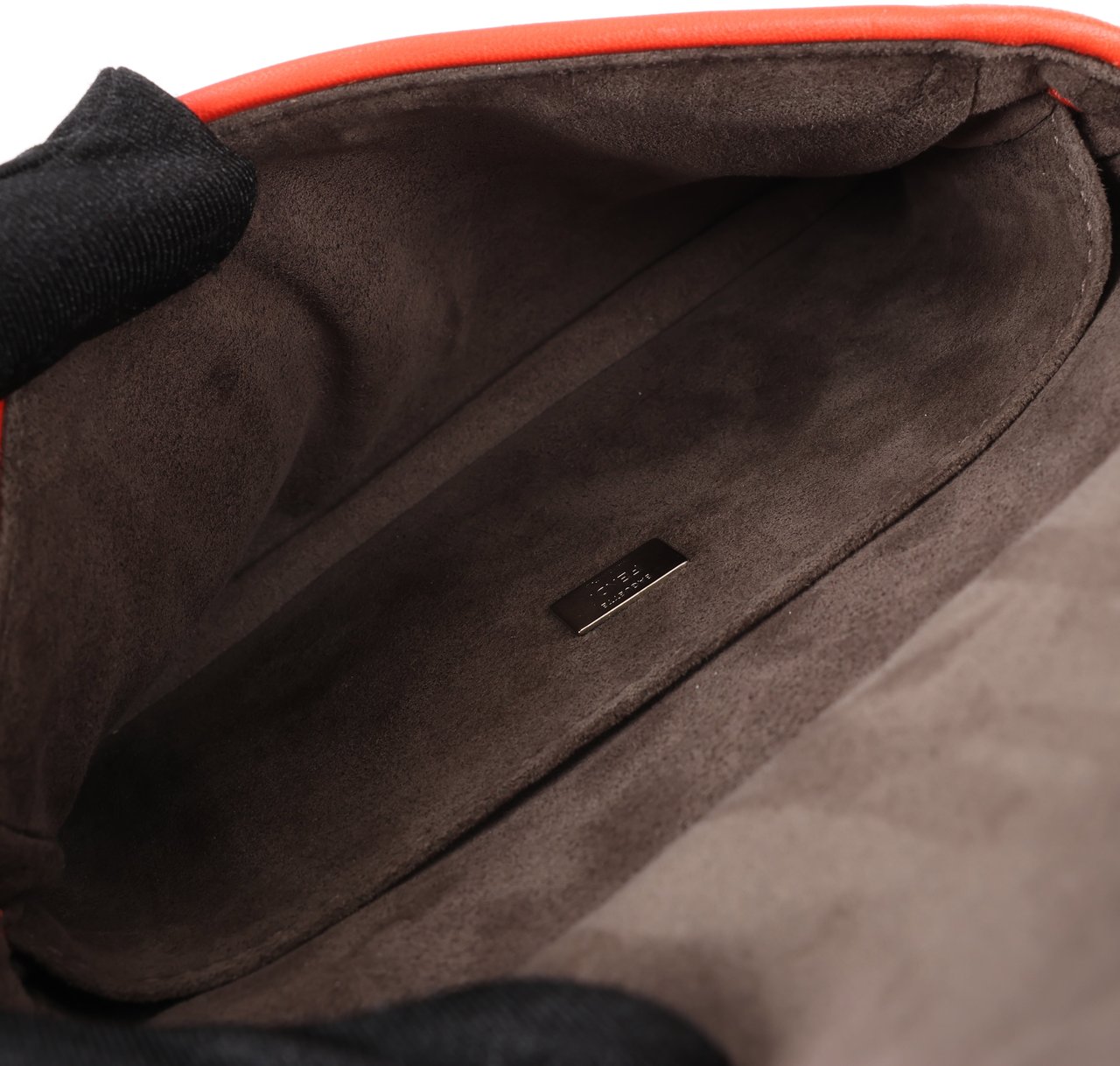 Fendi FENDI Double Micro Baguette Leather Chain Shoulder Bag in Red 8M0371 Rood