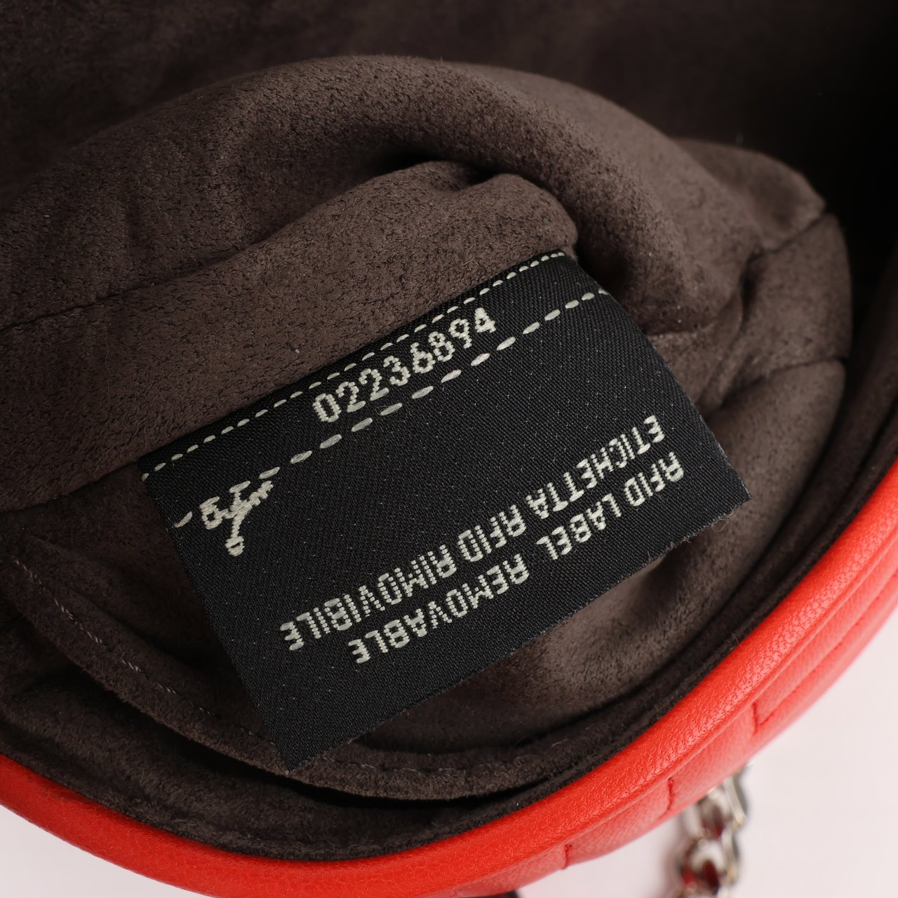 Fendi FENDI Double Micro Baguette Leather Chain Shoulder Bag in Red 8M0371 Rood