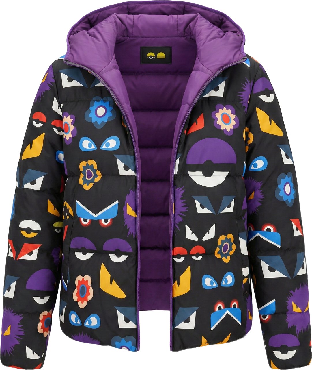 Fendi Fendi Purple Puffer Jacket, Size 44 Paars