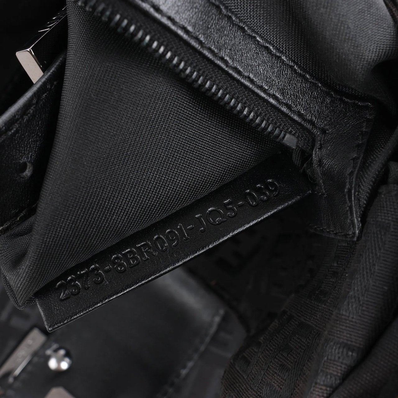 Fendi FENDI Zucchino Canvas x Leather Handbag in Brown 8BR091 Bruin