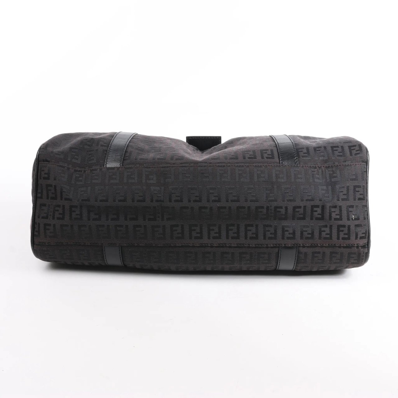 Fendi FENDI Zucchino Canvas x Leather Handbag in Brown 8BR091 Bruin