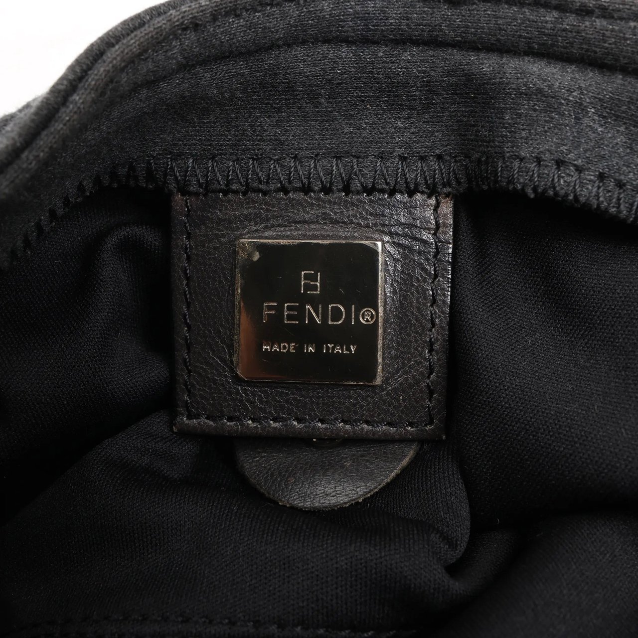 Fendi FENDI Baguette Cotton Shoulder bag in Gray 26424 Grijs