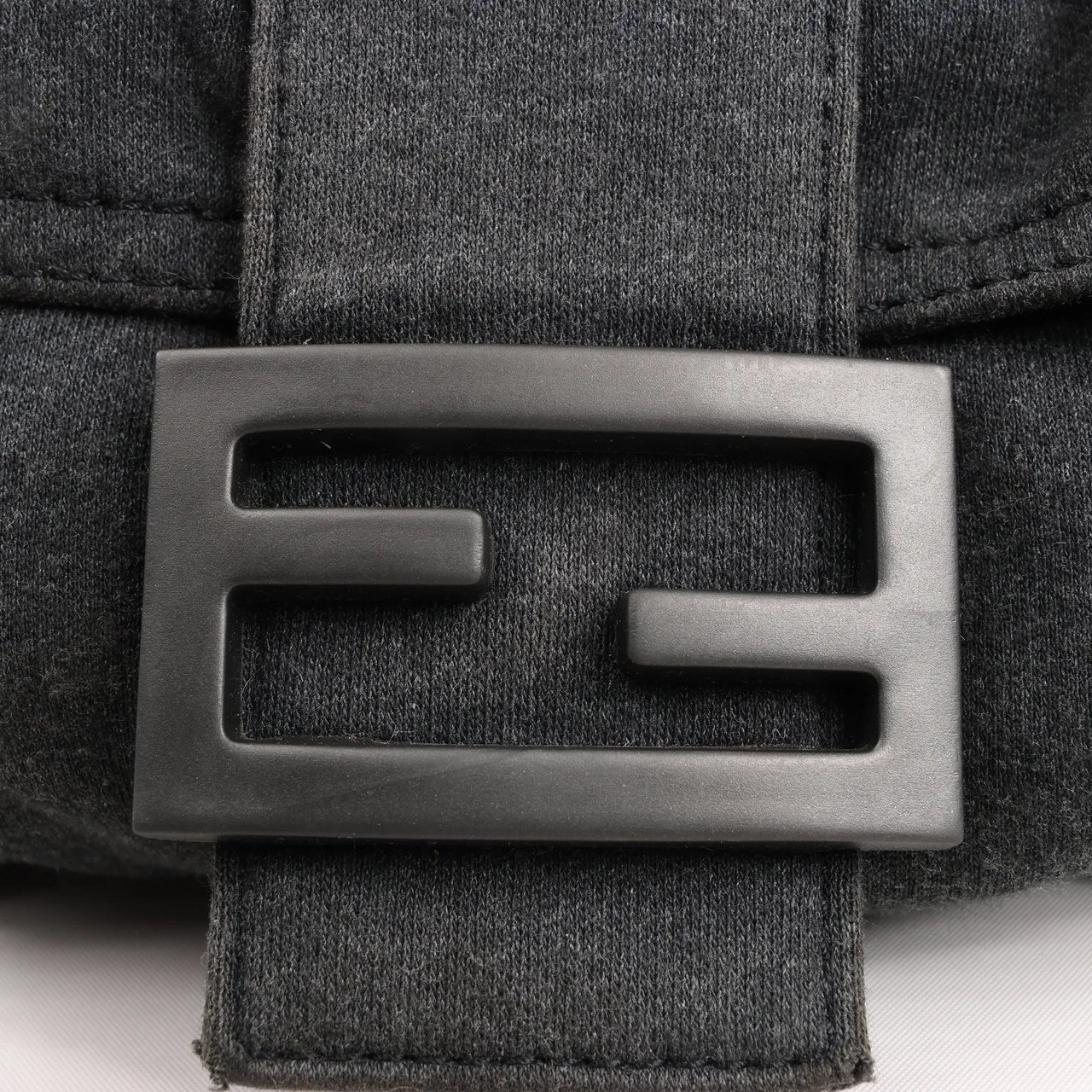 Fendi FENDI Baguette Cotton Shoulder bag in Gray 26424 Grijs