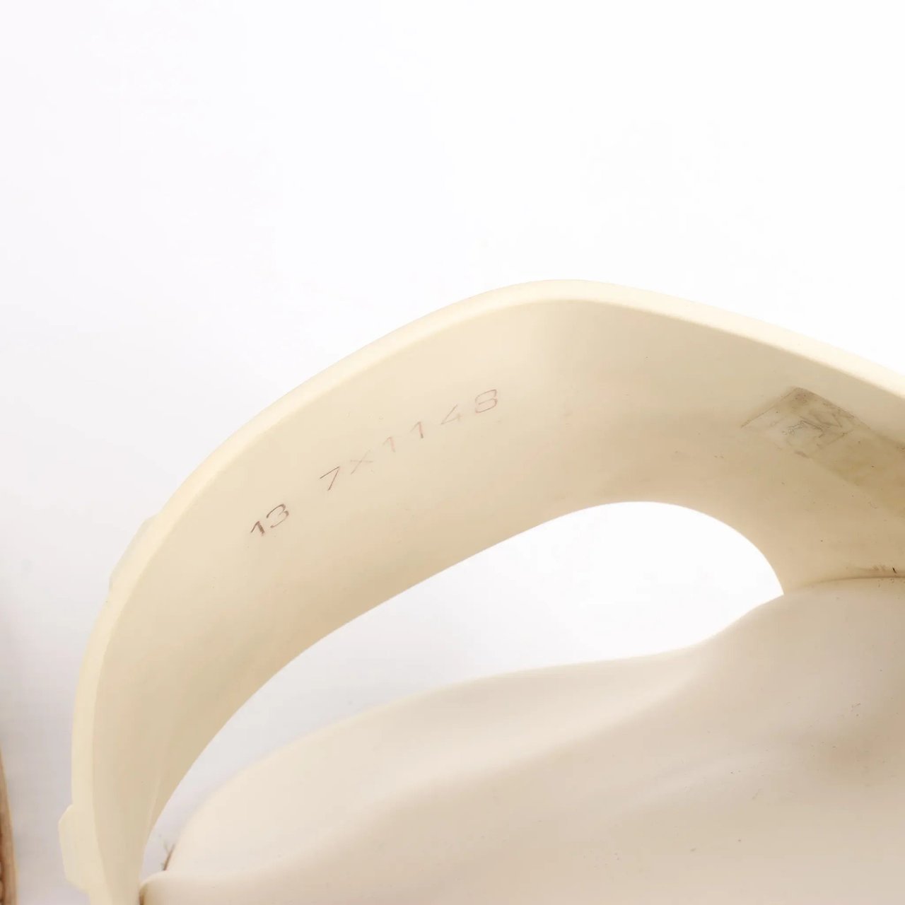 Fendi Fendi Rubber Slide Sandals in Ecru, Size 46 EU Beige