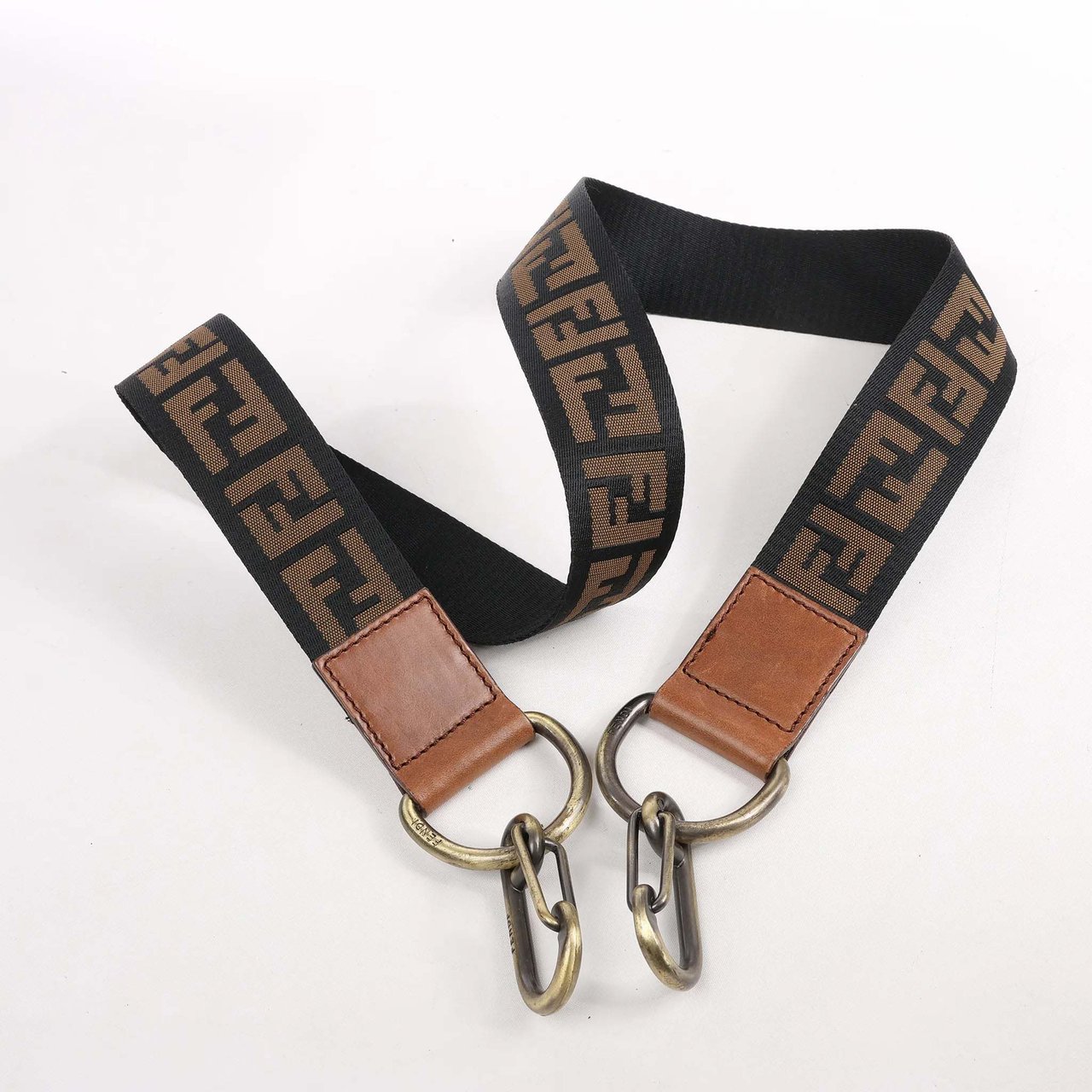 Fendi FENDI Zucca Canvas x Leather 2Way Handbag in Brown 7VA158 Bruin