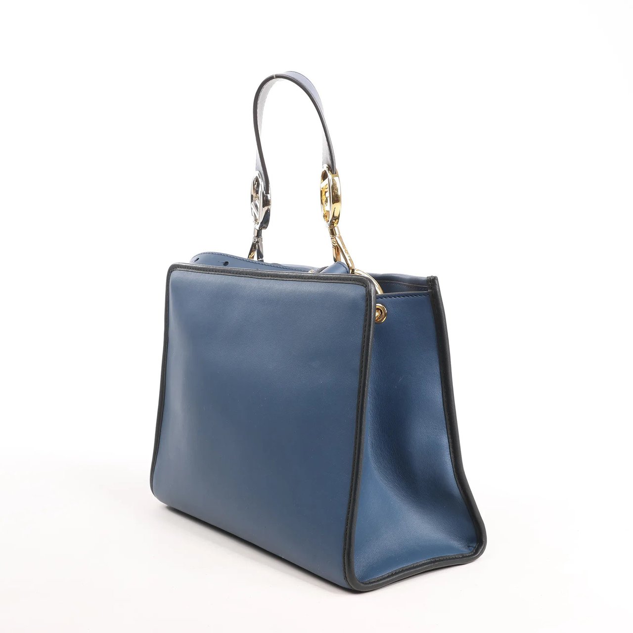 Fendi Fendi Runaway Leather 2Way Handbag in Blue 8BH344 Blauw