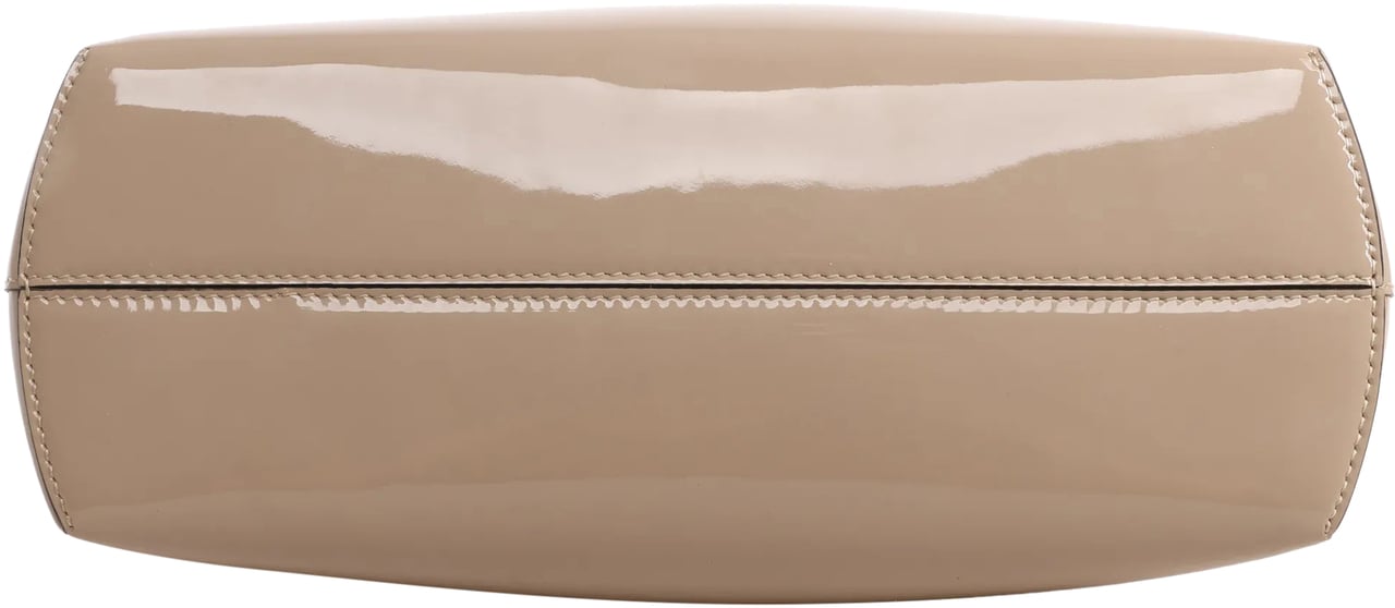 Fendi FENDI First Patent Leather Crossbody bag in Beige 8BP137 Beige