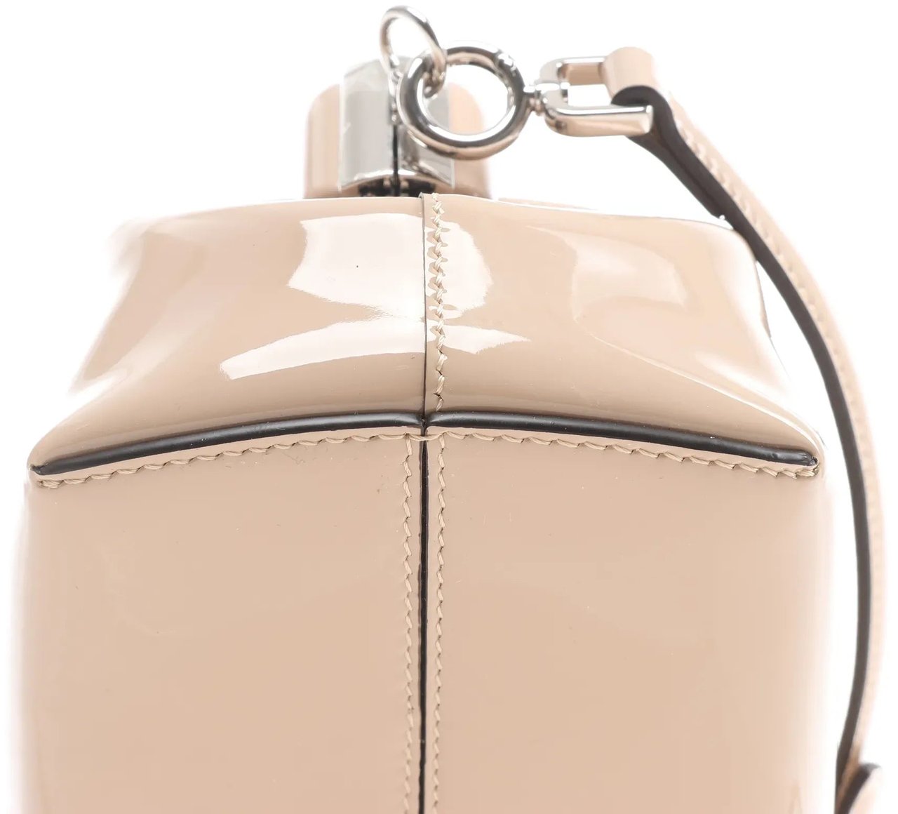 FENDI First Patent Leather Crossbody bag in Beige 8BP137 Beige