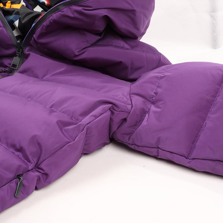 Fendi Purple Puffer Jacket, Size 44 Paars